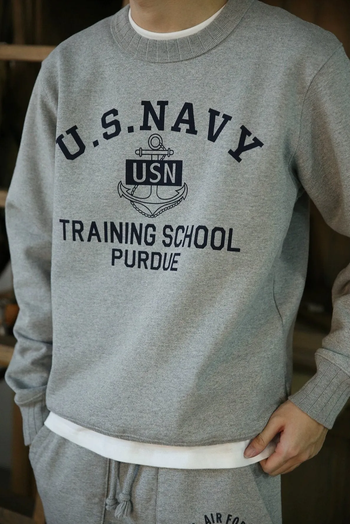 U.S. NAVY Training School Purdue – Retro Military Crewneck Sweatshirt