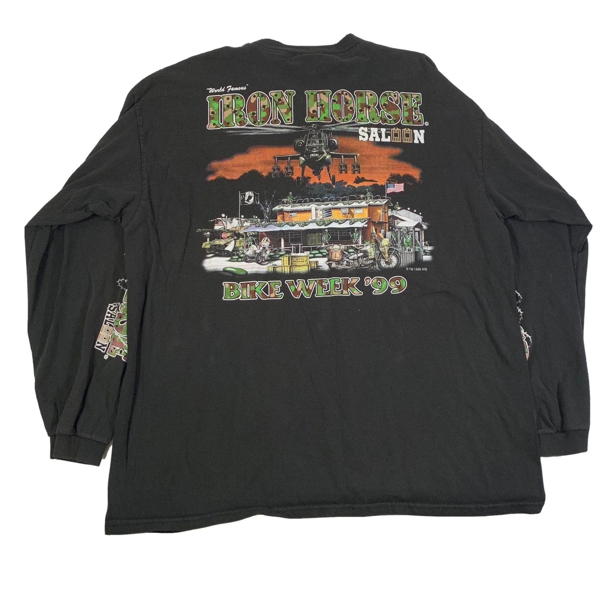 Vintage Iron Horse Saloon "Bike Week" Long Sleeve Henley
