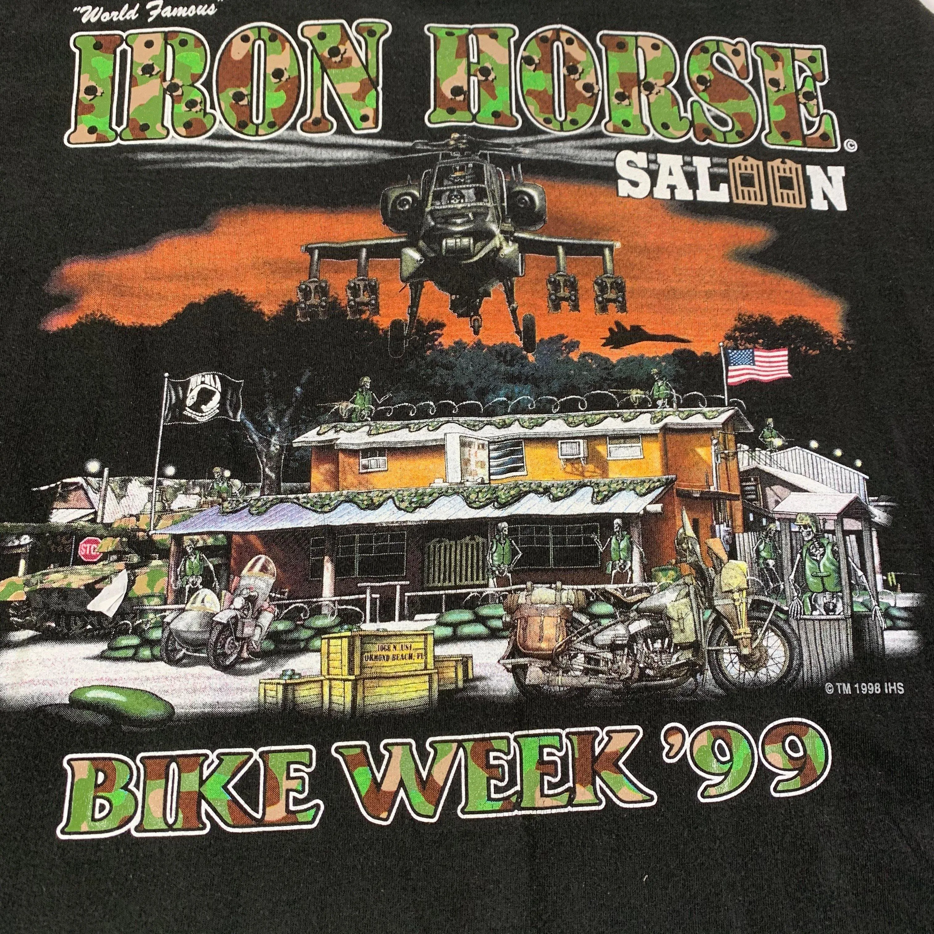 Vintage Iron Horse Saloon "Bike Week" Long Sleeve Henley