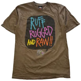 Vintage Stussy Ruff Rugged and Raw Graphic T Shirt Size M