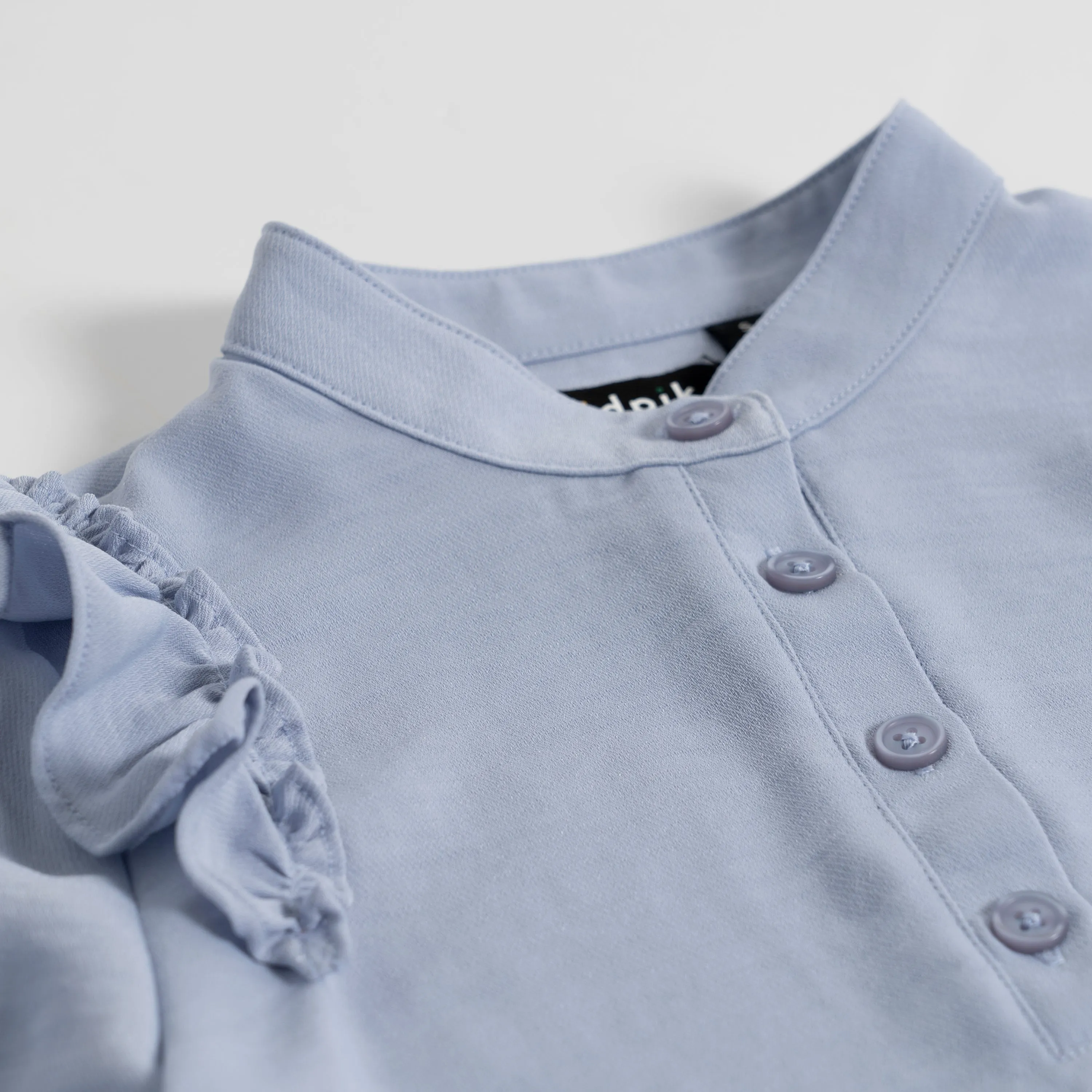 Washed Ruffle Henley