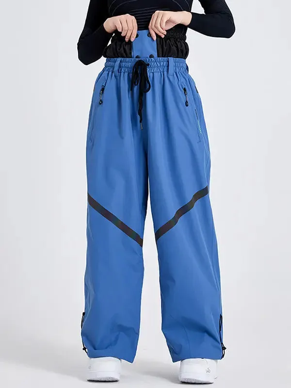 Women High Waist Outdoor Baggy Snow Pants