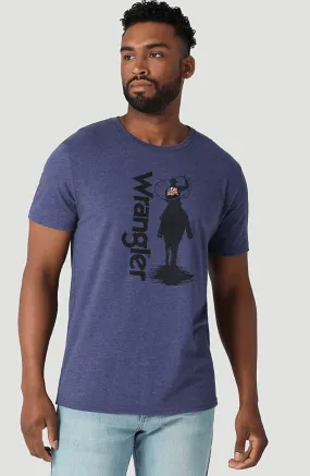 Wrangler Men's Lassoing Denim Heather Graphic T-Shirt 112315045