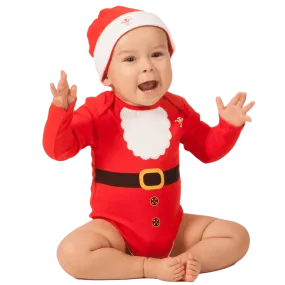 WRU Wales Baby Christmas Santa Body and Hat Set
