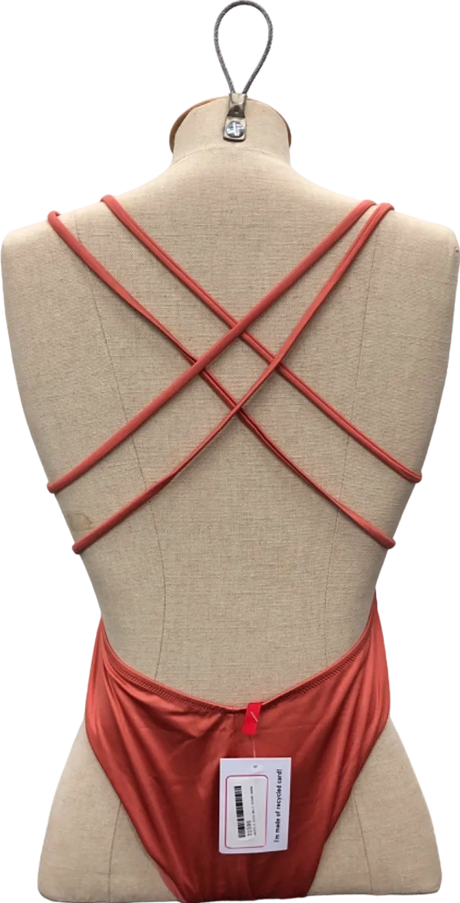 Yamamay Orange Strappy Back Bodysuit UK 10
