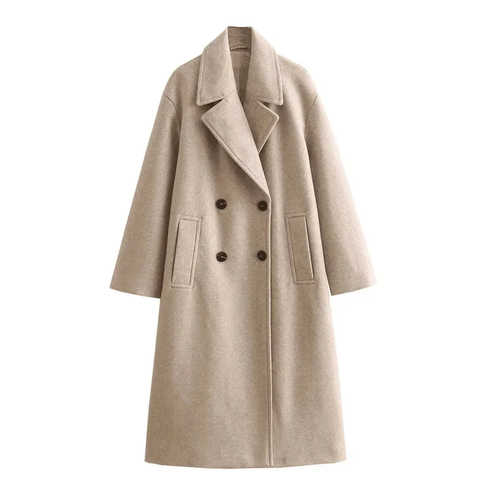 za - soft loose long coat