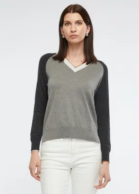 Zaket & Plover V-Neck Pullover ZP6130 - Cloud