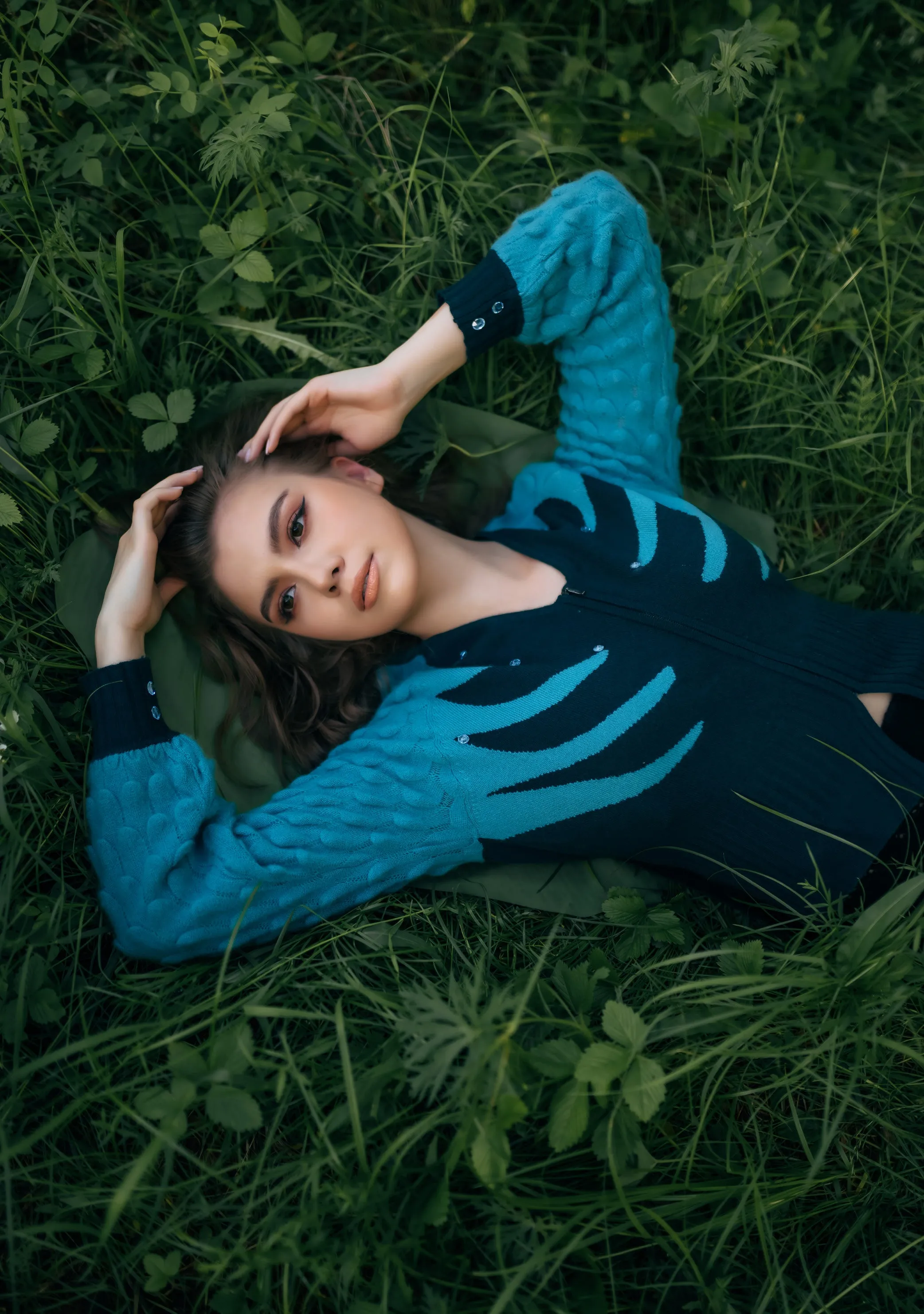 Zippered Vneck Cashmere Cardigan